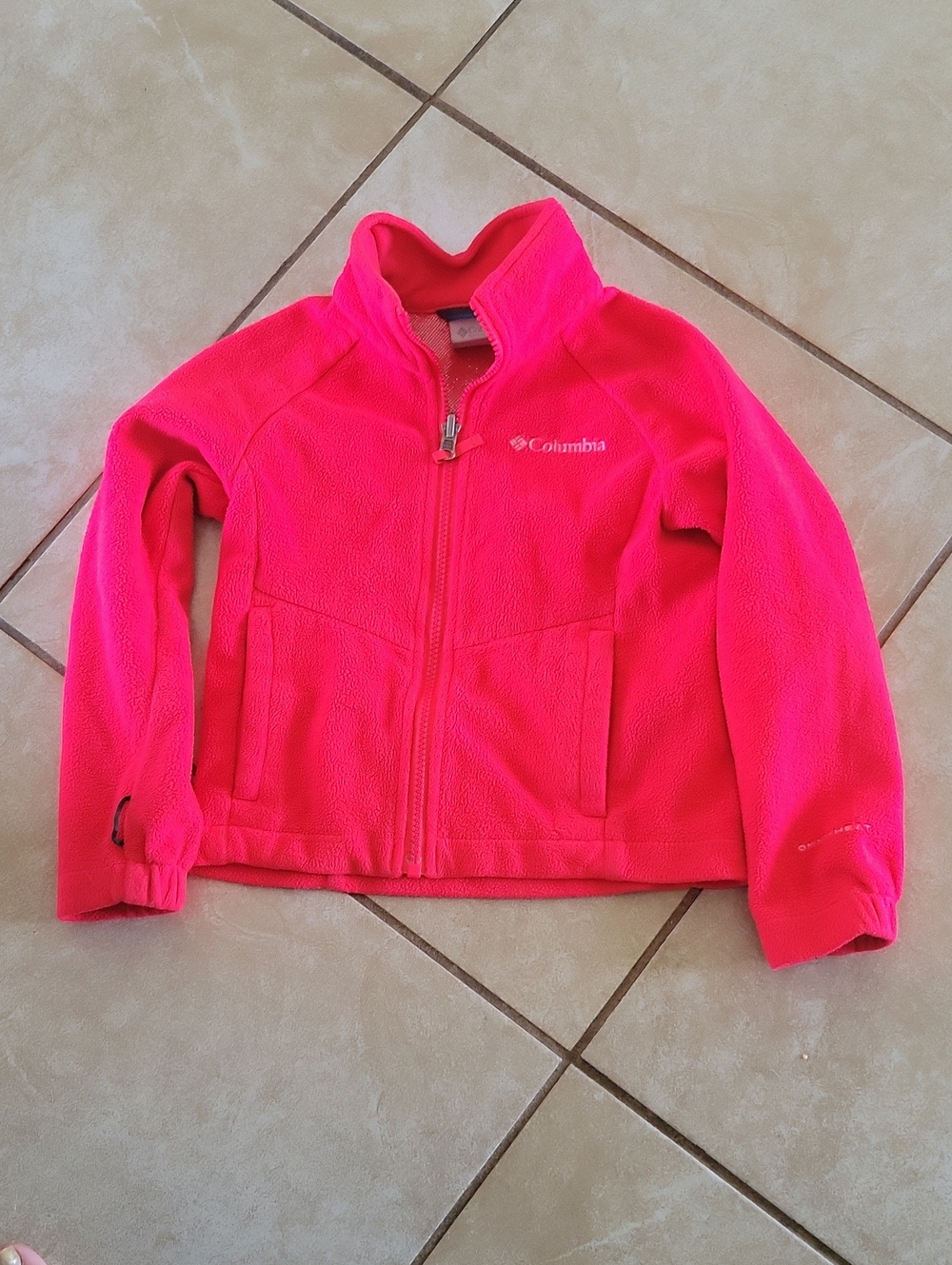 Columbia Kids Bright Pink Full‑Zip Fleece Jacket